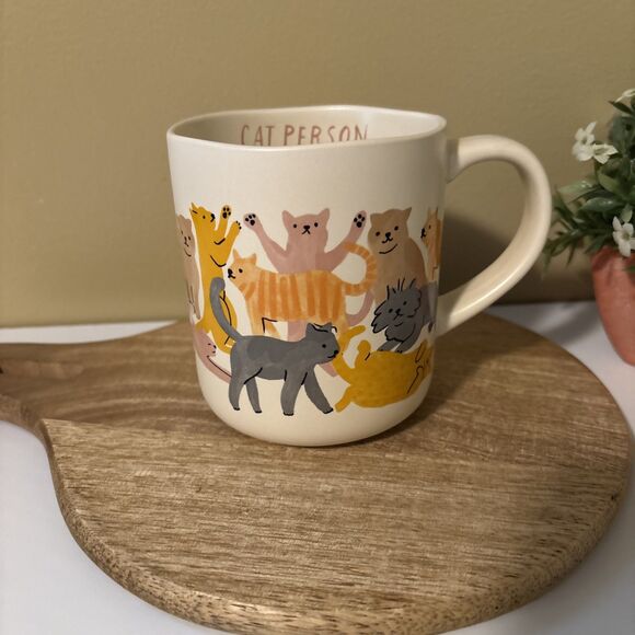 Opalhouse 16oz Stoneware "Cat Person" Coffee Tea Mug 2023 NWT Birthday,Gift - Picture 5 of 8